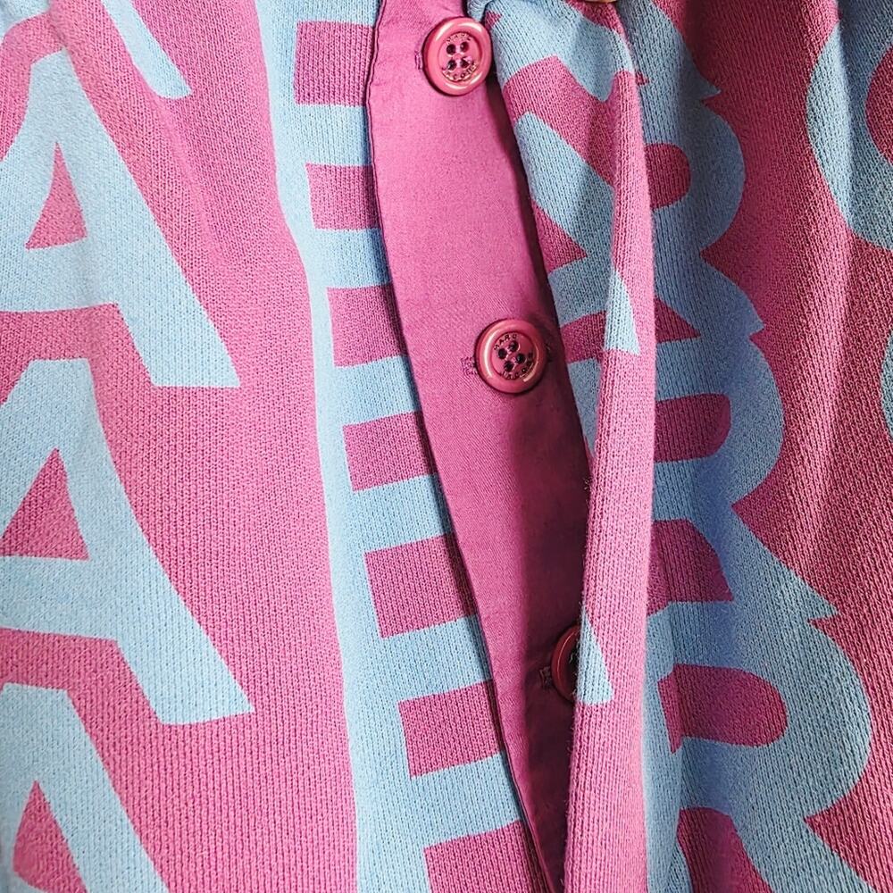 Marc Jacobs Monogram Logo Wide Leg Sweatpant Purple Blue High Waisted Medium NWT - Picture 9 of 11